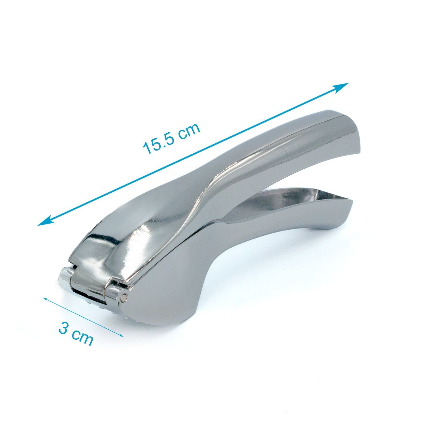 Intirilife Knoblauchpresse (3 St), Zinklegierung, 3-teiliges Set Knoblauchpresse mit Silikonschäler