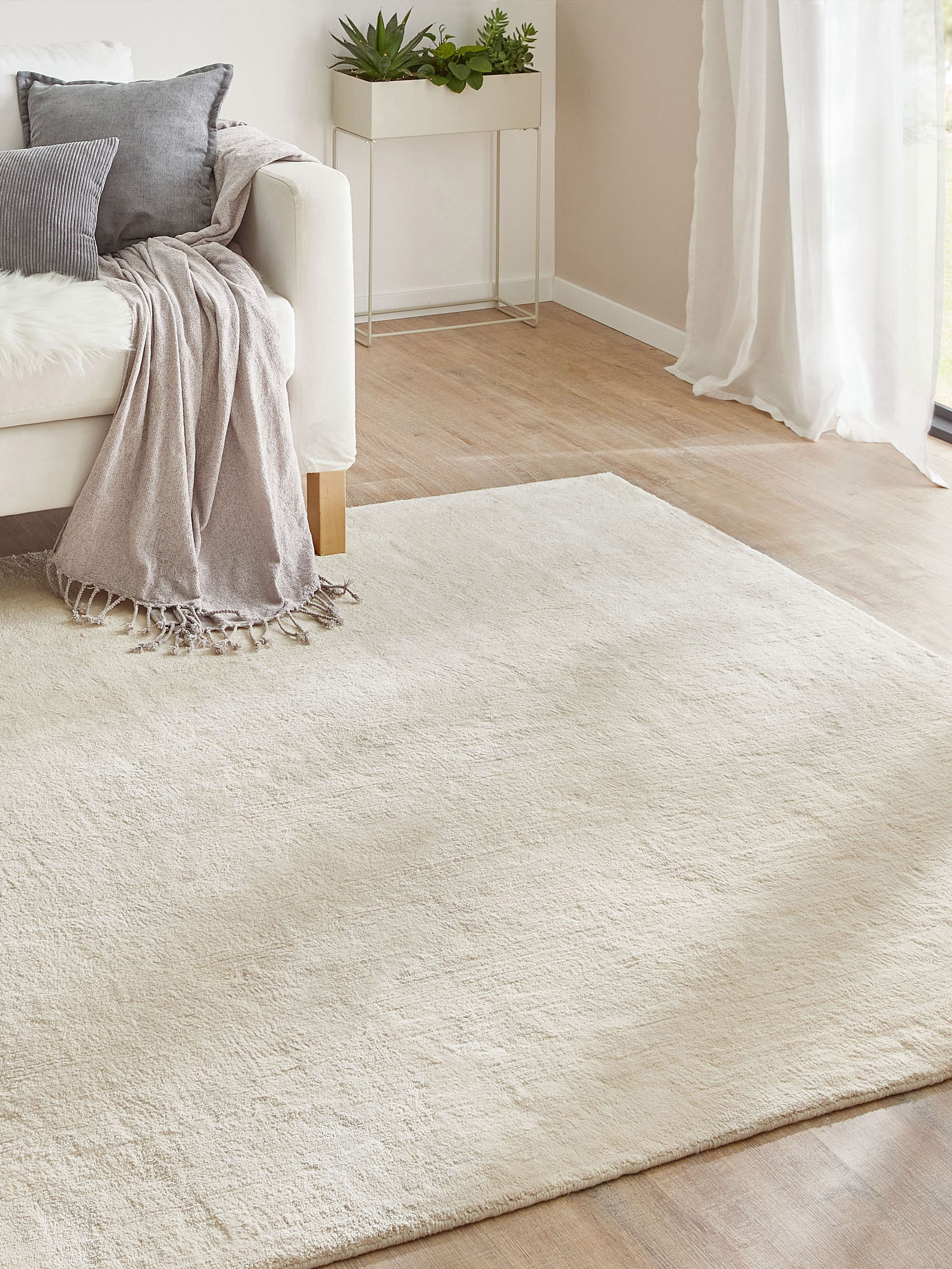 Cottanello Viskose-Teppich, Offwhite