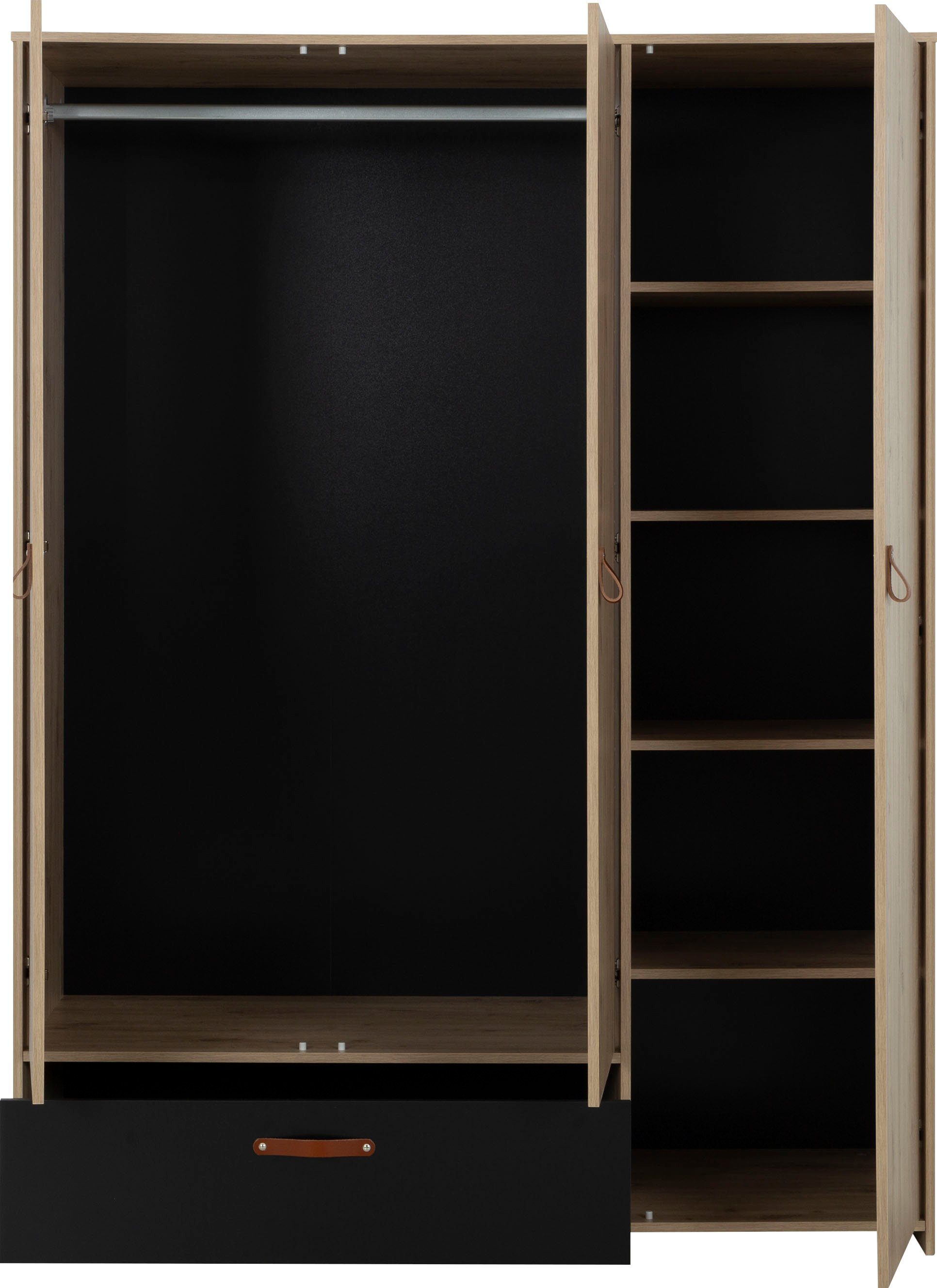Gami Jugendzimmer-Set Arthus, (6-St., Bett mit Kopfteil, Nachttisch, Kleiderschrank, Kommode)