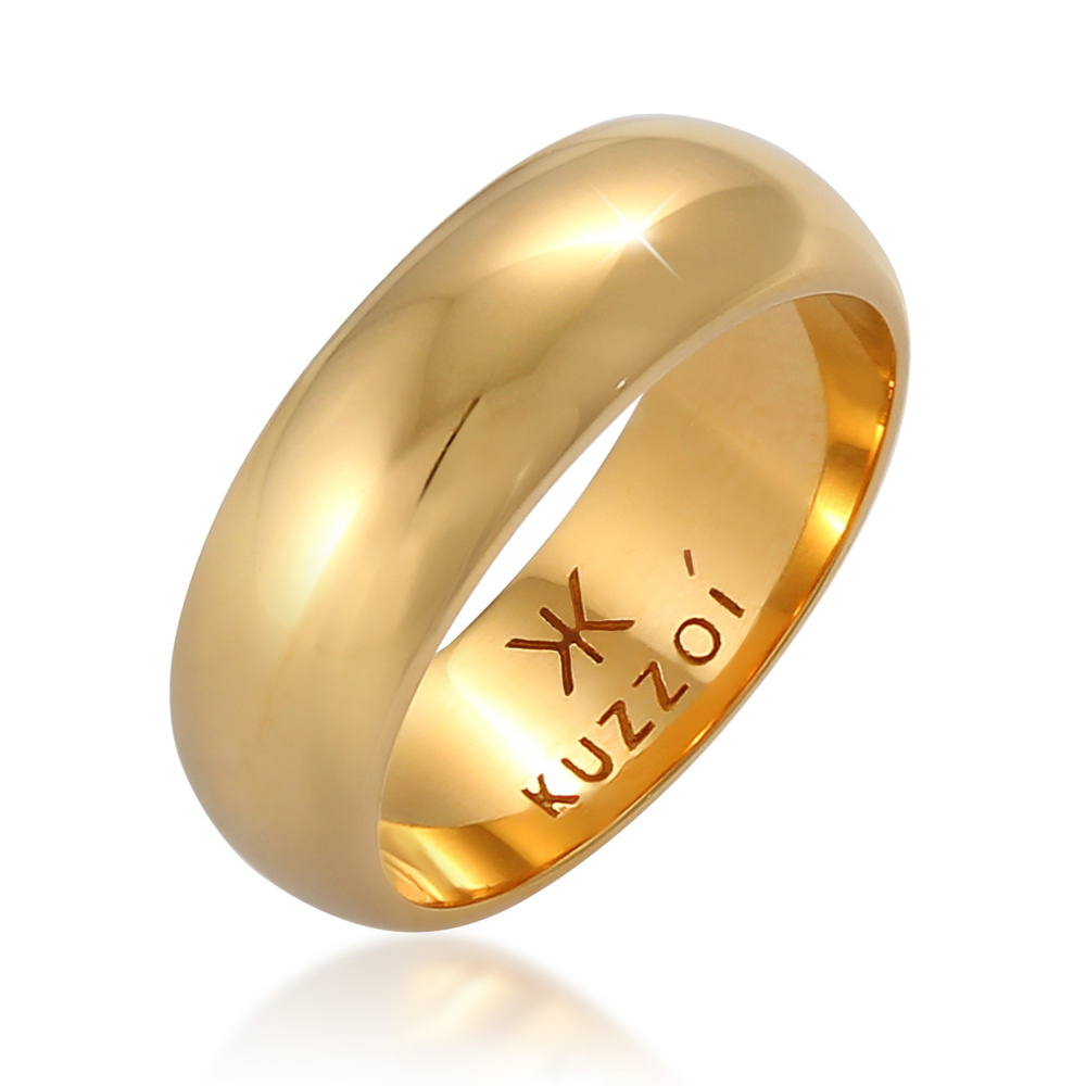 KUZZOI KUZZOI Bague La tendance de base de la bannière masculine est robuste et lisse en Bague
