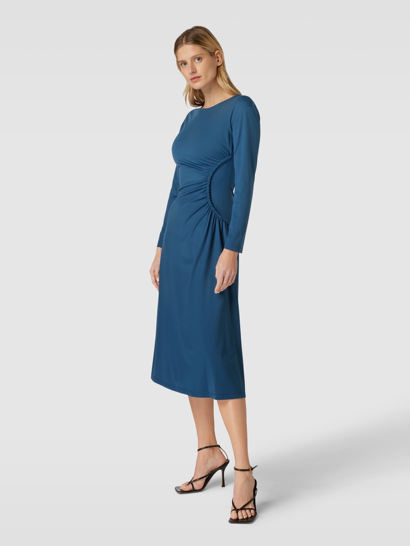Midikleid mit Rundhalsausschnitt Modell 'ROMANIA' in petrol