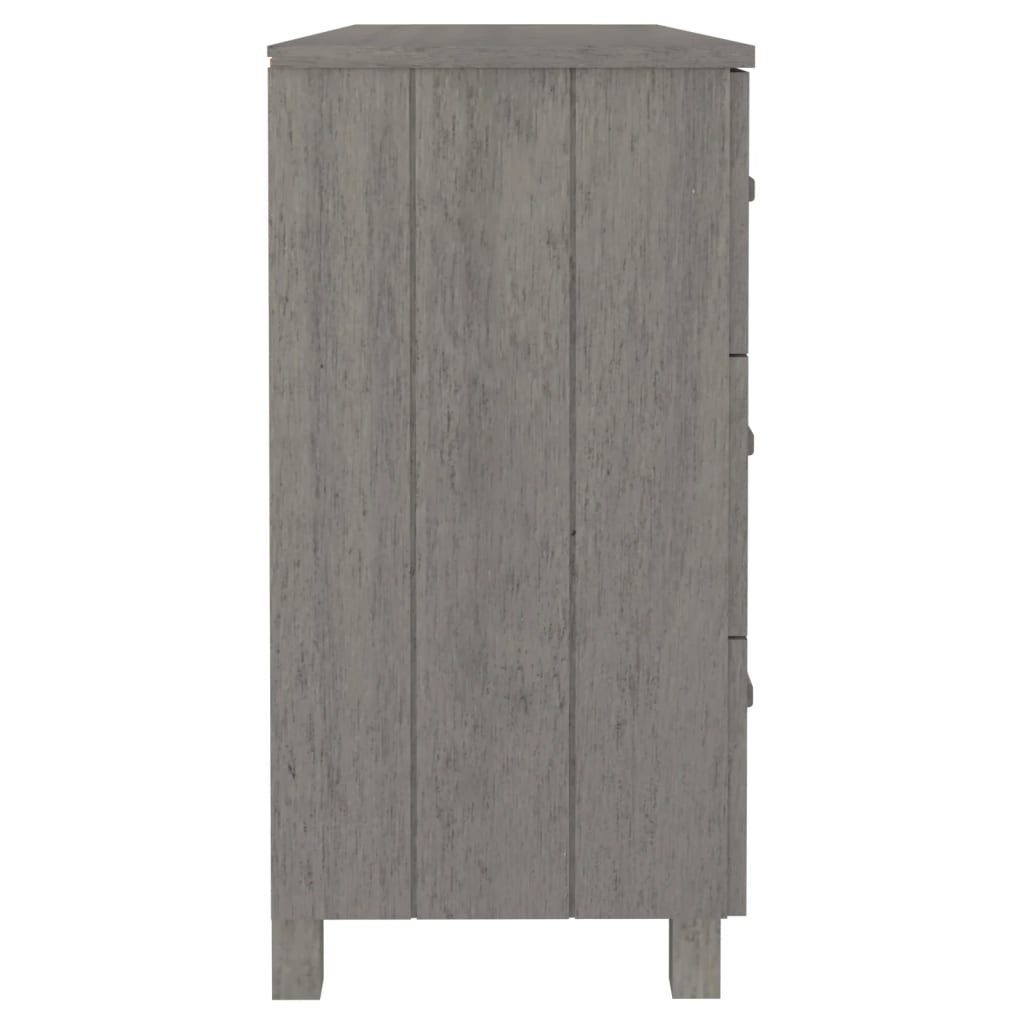 vidaXL Sideboard Sideboard HAMAR Hellgrau 113x40x80 cm Massivholz Kiefer (1 St)