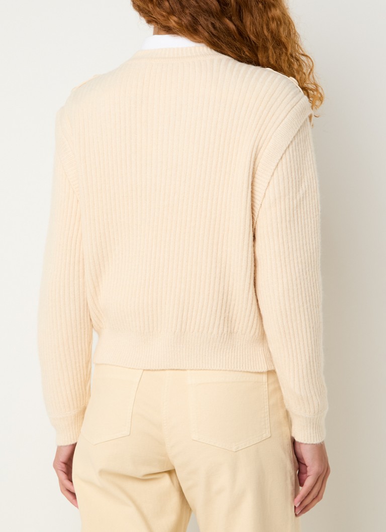 Maglione a coste Sessùn Honorius in misto lana con taschino sul petto.