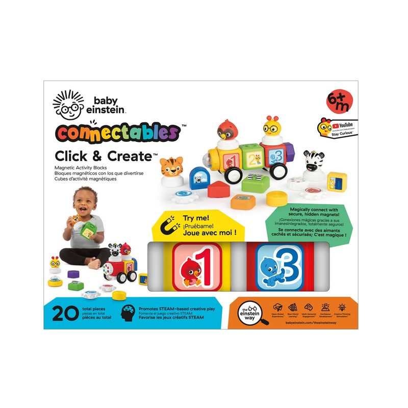 Starter pack Clic et création 20 pièces magnétiques Baby Einstein