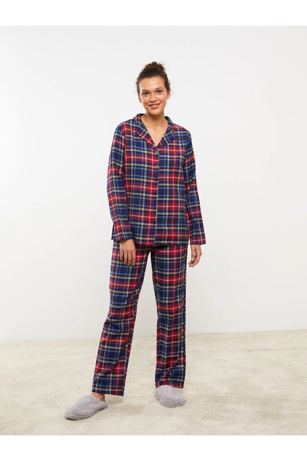 LC Waikiki  Pyjama set - Dunkelblau - Dobby