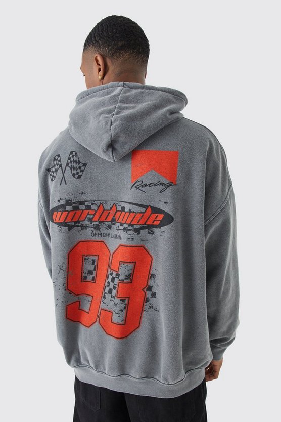 Oversize Moto-Hoodie