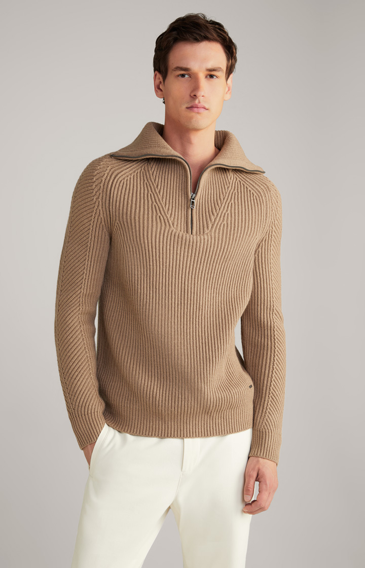 Wool-Mix-Pullover Brunor in Hellbraun