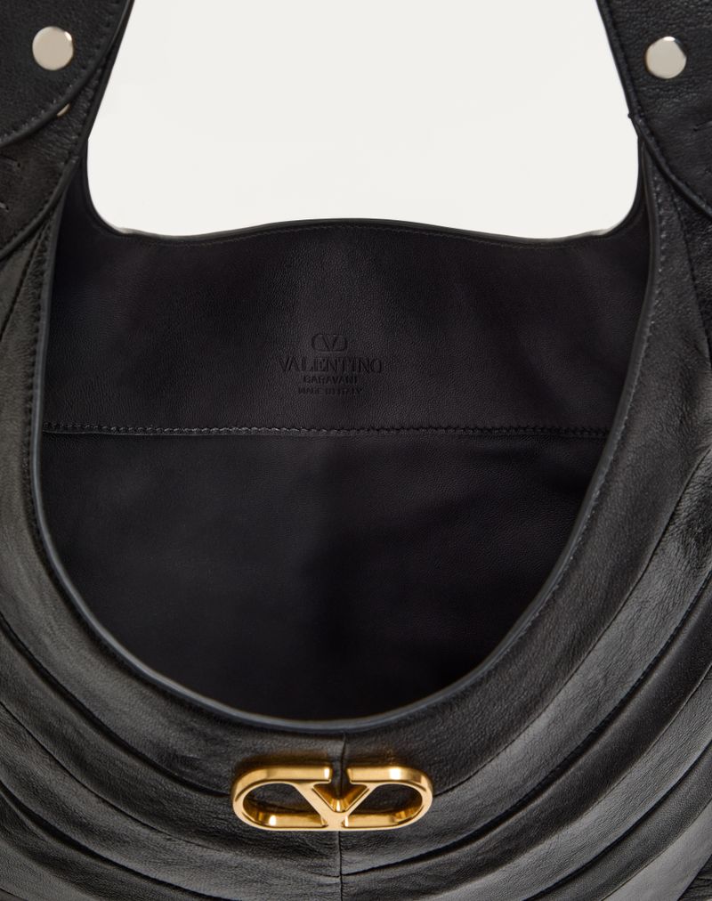Valentino Garavani Hobo-taske i nappa med chevronmotiv