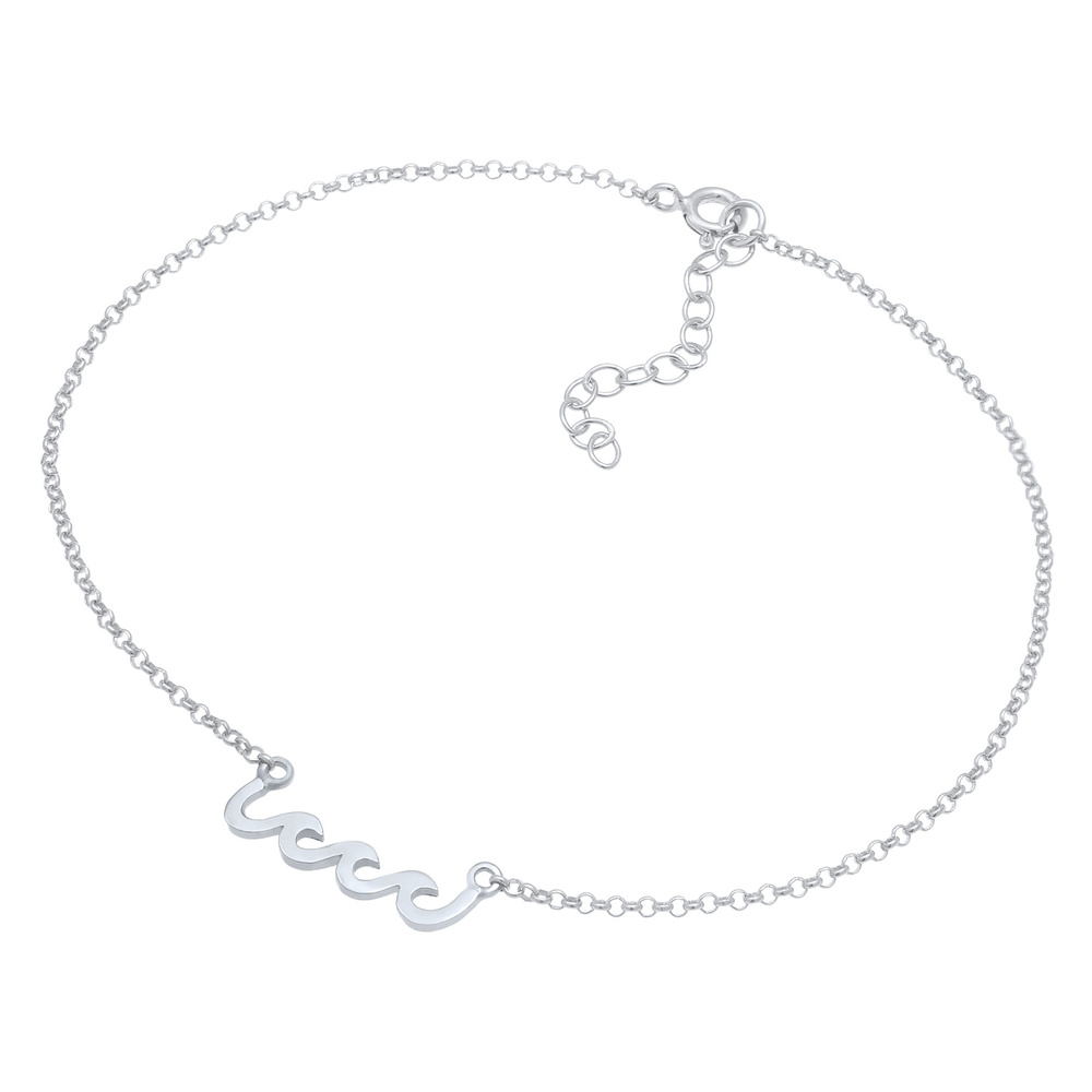 Elli Elli Bracelet de Cheville Bijoux de pieds féminins vagues plage de mer été en 925 Bijoux