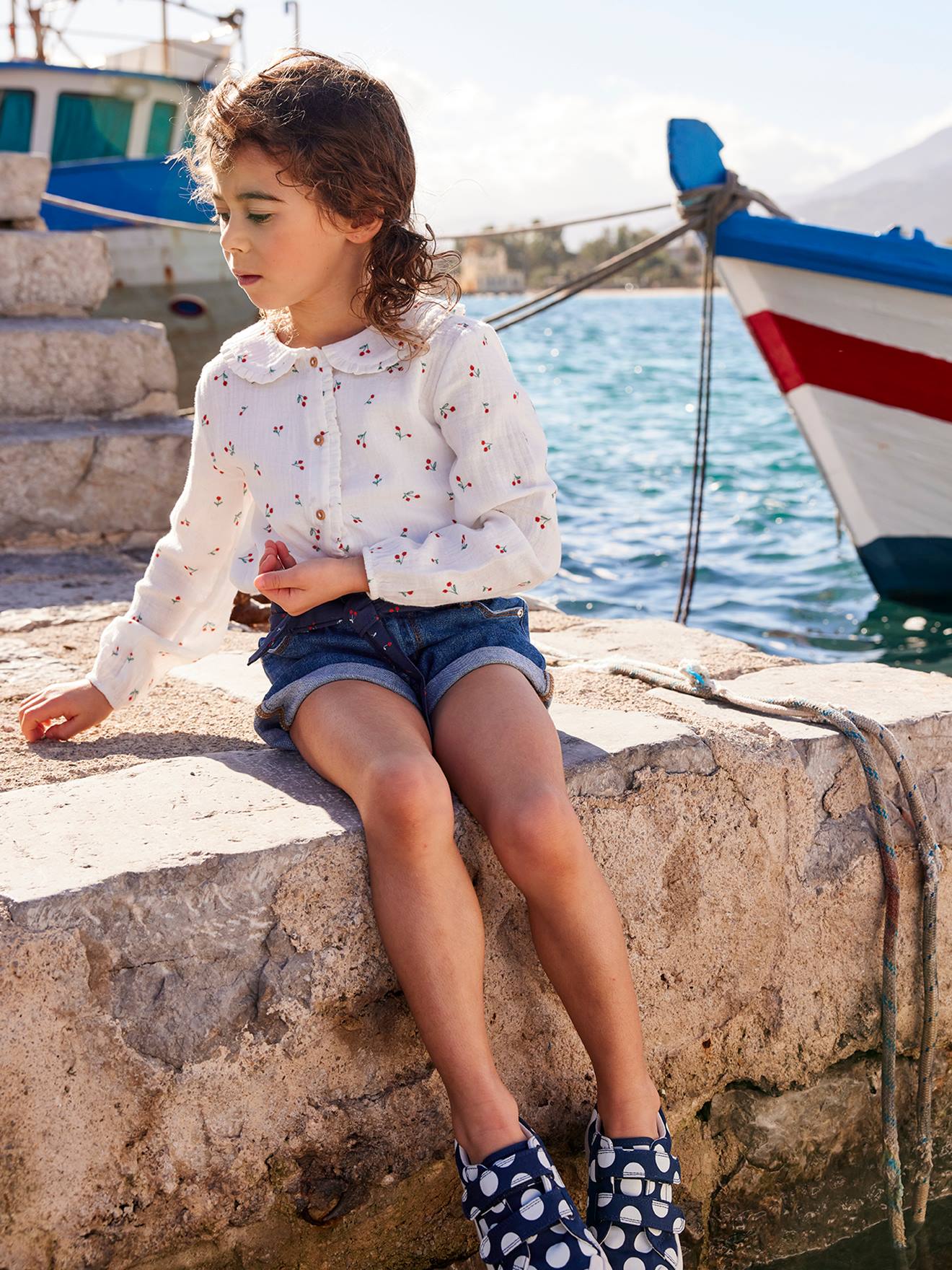 Vertbaudet Mädchen Shorts - blue stone