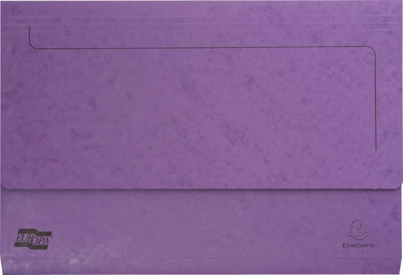 Exacompta Europa Dokumentenmappe 4794Z DIN A4, Foolscap Pressspankarton meliert 35,7 (B) x 0,3 (T) x 24,5 (H) cm Flieder 25 Stück