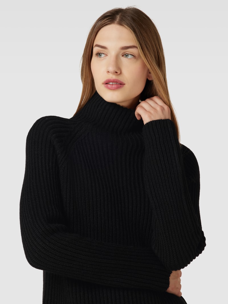 Strickpullover mit Stehkragen Modell 'ARWEN' in schwarz