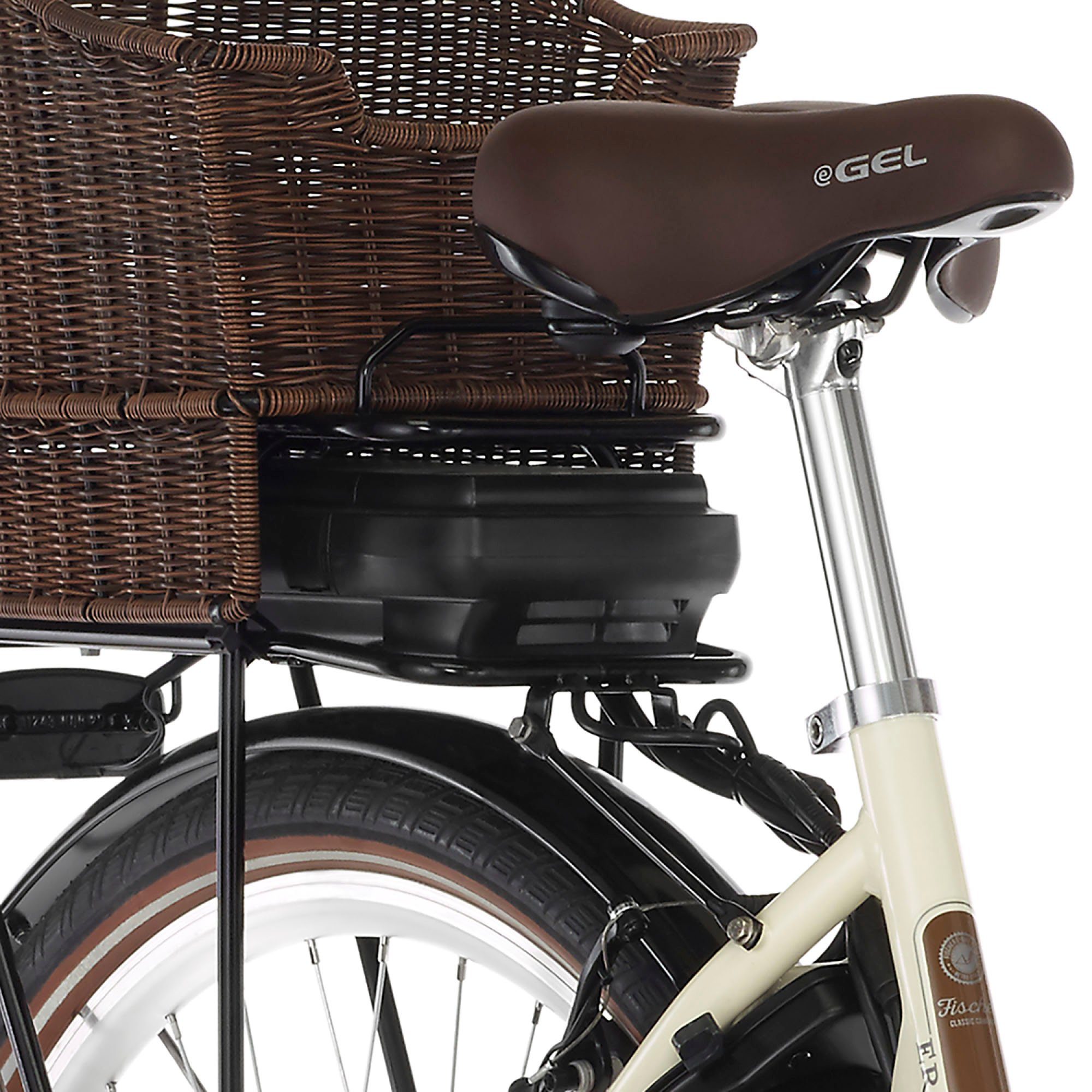 FISCHER Fahrrad E-Bike CITA ER 1804 418 48, 3 Gang Shimano Nexus Schaltwerk, Nabenschaltung, Frontmotor, 418 Wh Akku, (Schloss)
