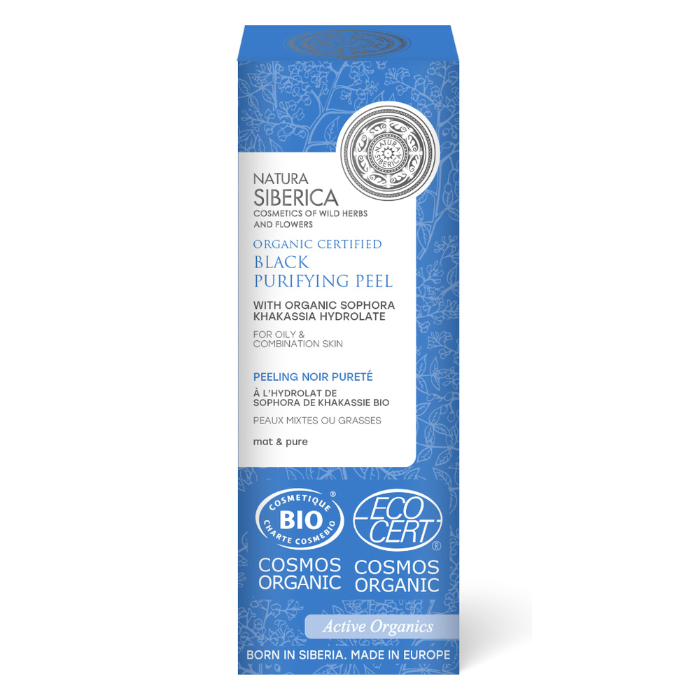 Natura Sibérica Peeling Noir Purifiant Peau Mixte & Grasse Soin Visage