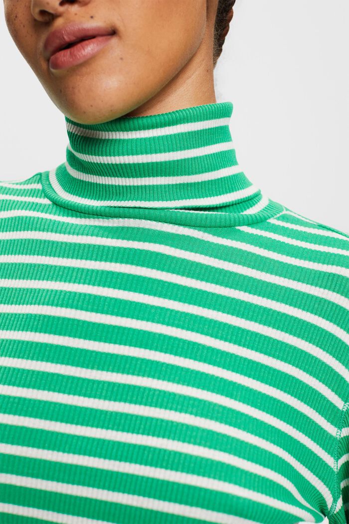 Gestreiftes Longsleeve mit Rollkragen