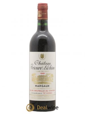 Château Prieuré Lichine 4ème Grand Cru Classé  1981 - Lot de 1 Bouteille