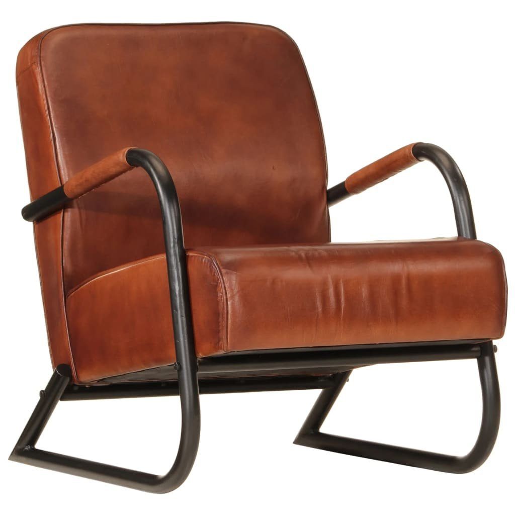 vidaXL Sessel Sessel Braun Echtleder (1-St)