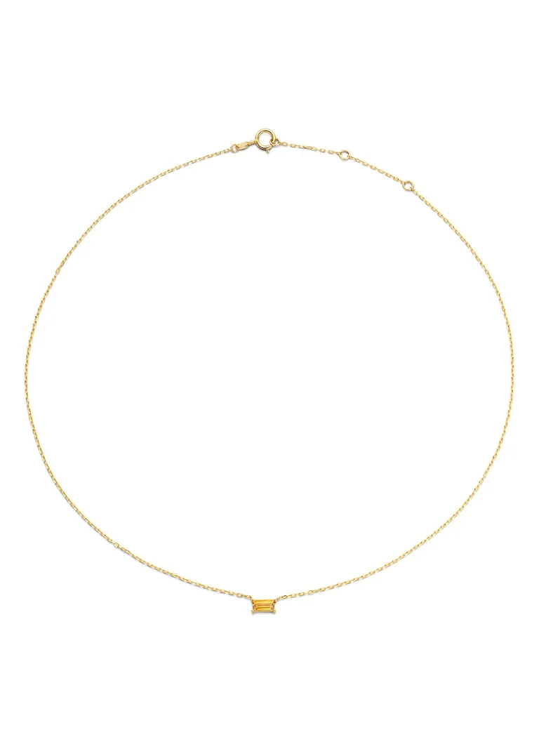Jackie 14K Gold Medina Citrine necklace made of 14 carat yellow gold