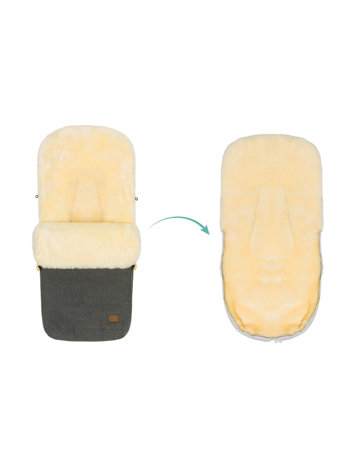 fillikid Echtfell-Winterfußsack Bernina Wool Exklusiv in Grau günstig kaufen onesize