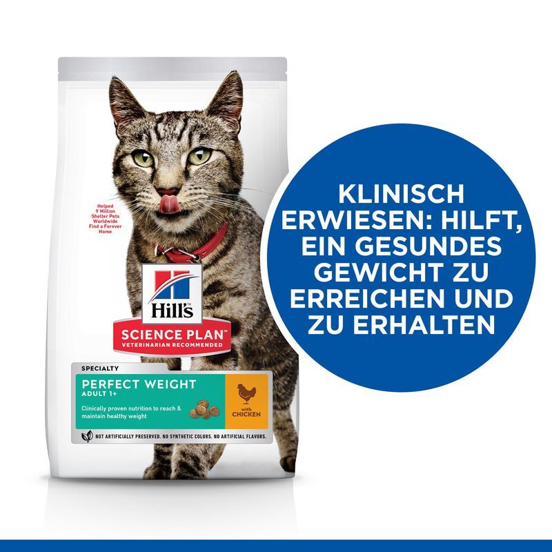 Hill's Trockenfutter Hill's Science Plan Adult Perfect Weight mit Huhn 2,5 kg