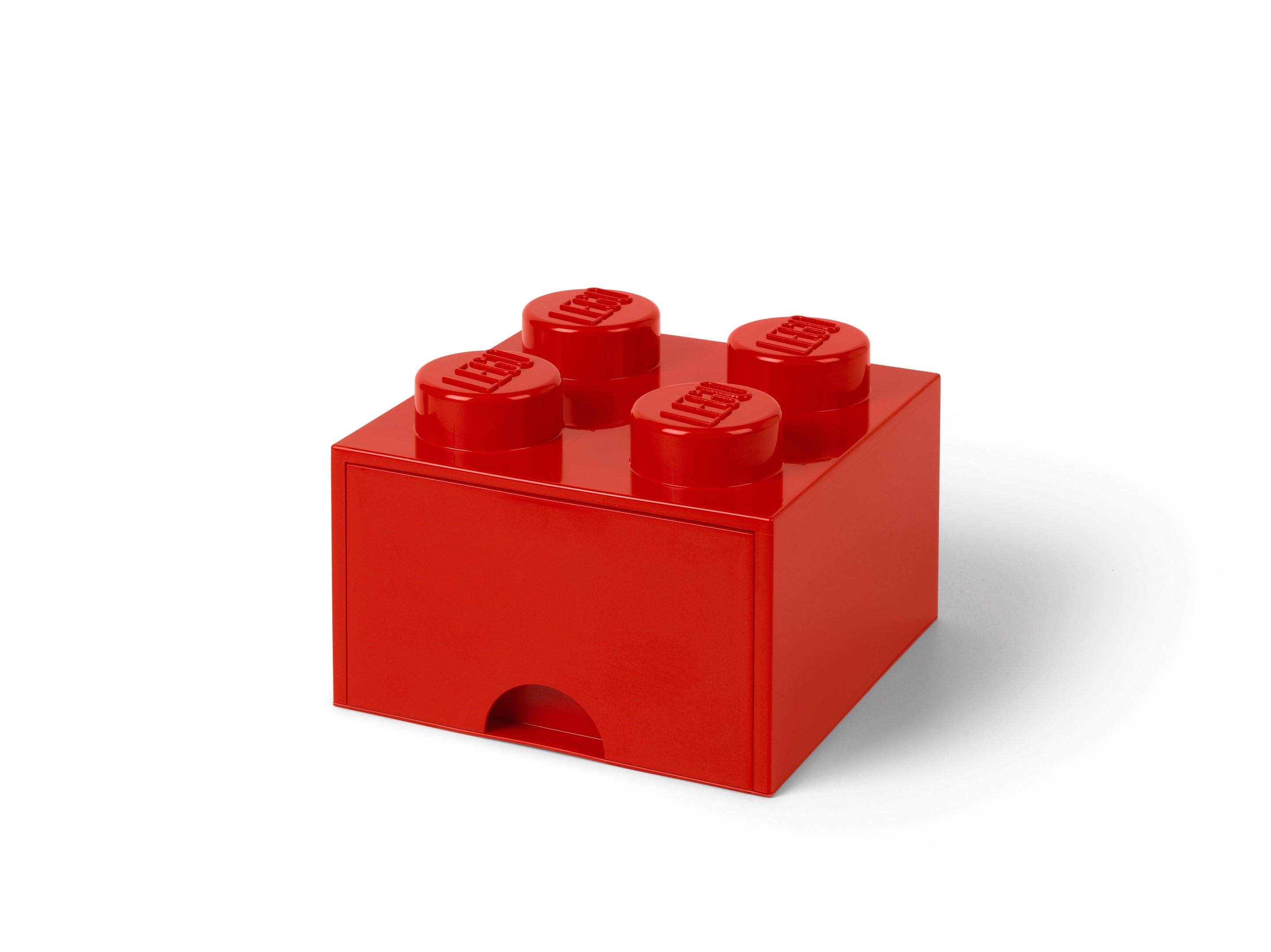 Aufbewahrungsstein mit Schubfach und 4 Noppen in Rot 5006129