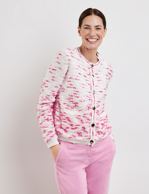 Strickjacke mit Fransen