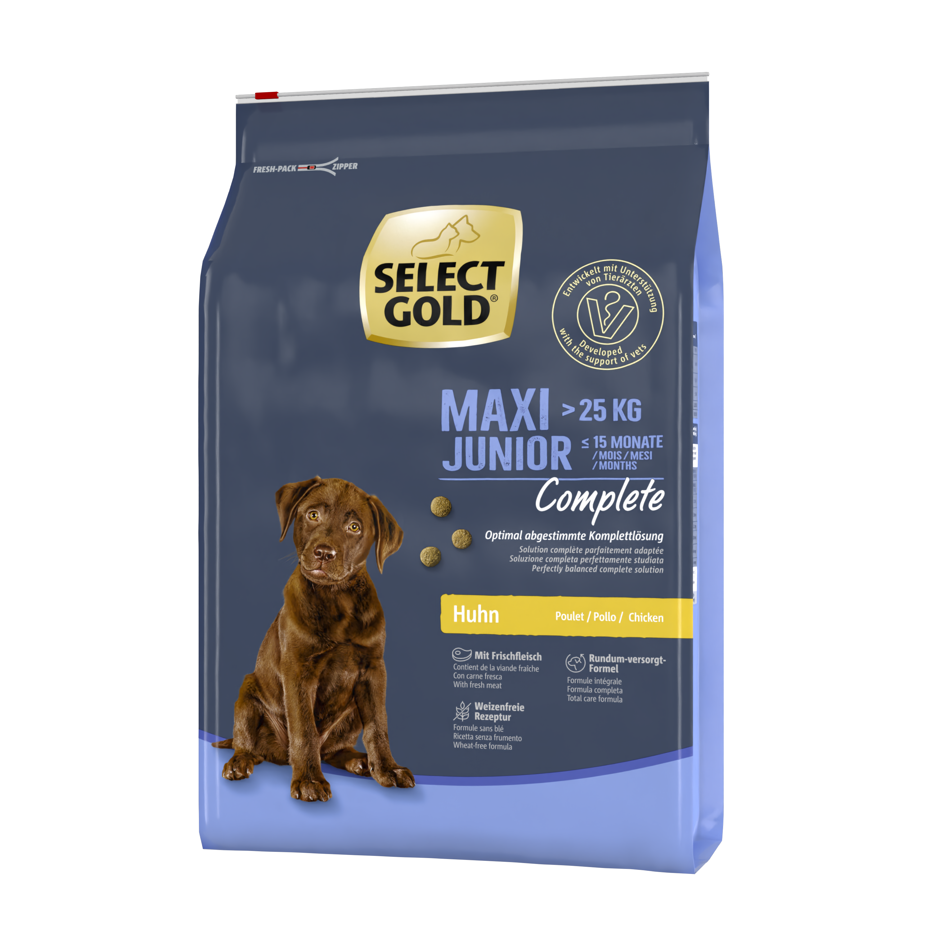 SELECT GOLD Hundetrockenfutter SELECT GOLD Complete Maxi Junior Huhn 4 kg