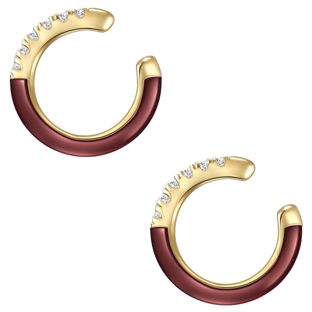 Glanzstücke München Manchette d'oreille en argent Argent sterling Oxyde de zirconium (CZ) en Or jaune Boucles d'oreilles