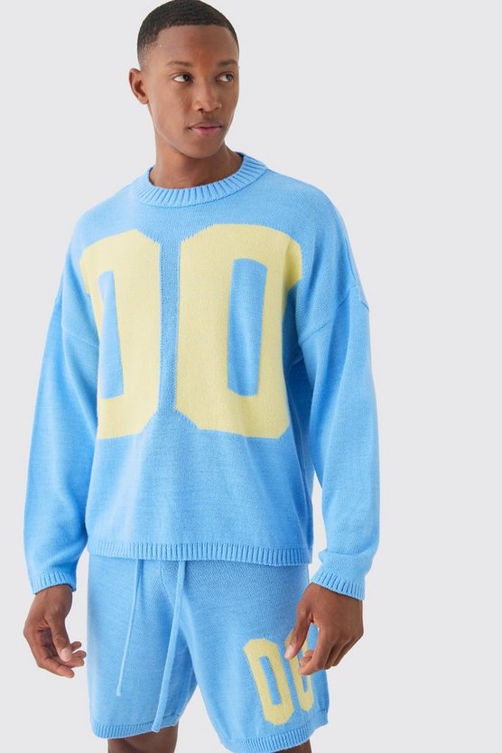 Kastiger Oversize Jacquard-Pullover