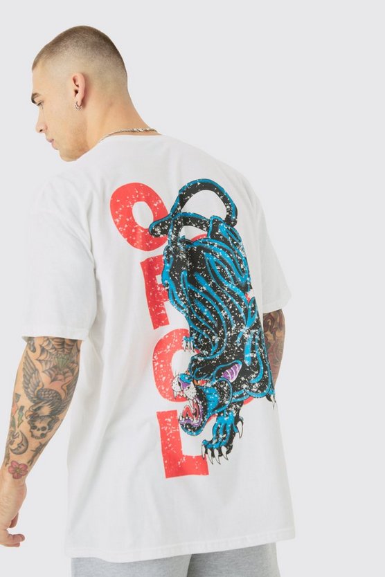Oversize T-Shirt mit Ofcl Panther Print
