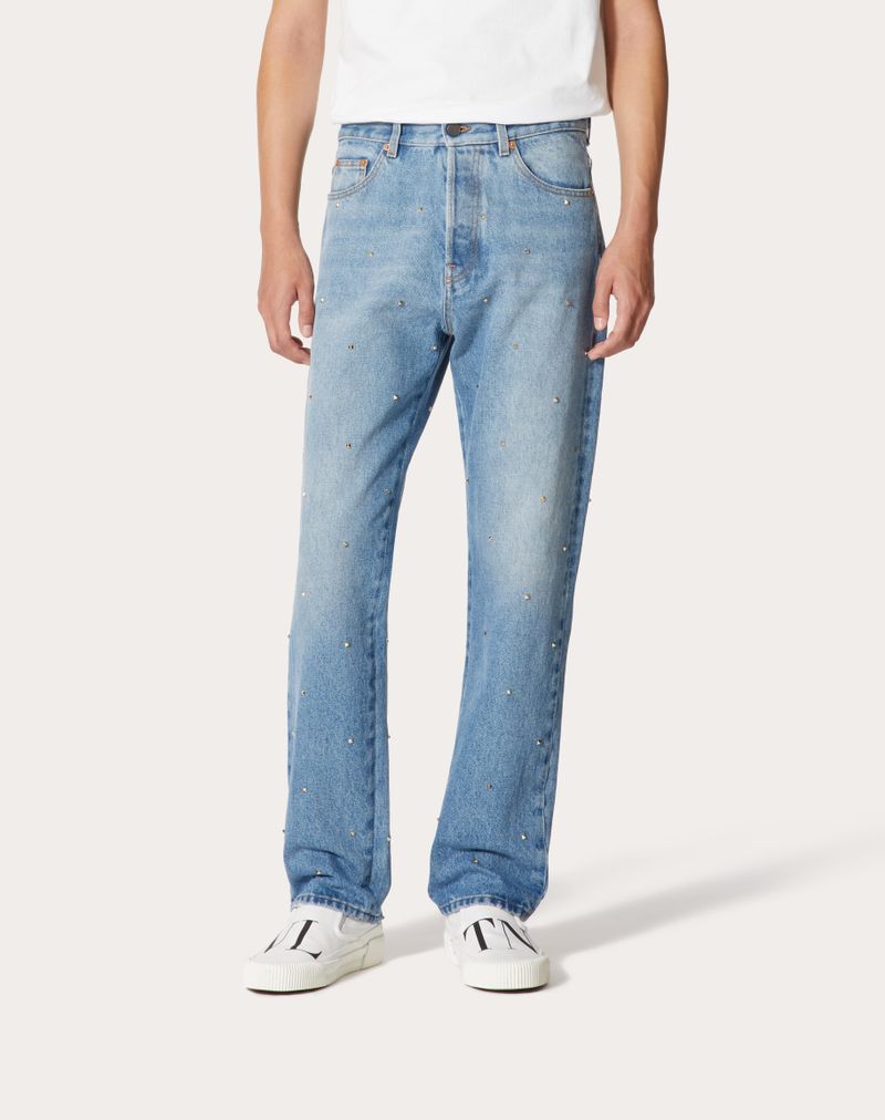 DENIMBUKS MED HELE ROCKSTUD-NIPPER