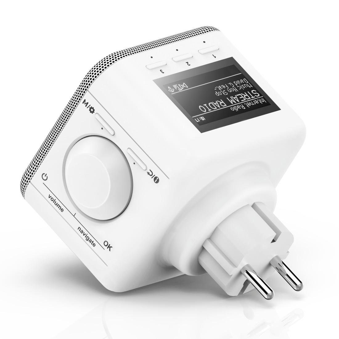 Hama Internetradio Digitalradio m. Stecker WLAN/Bluetooth/DAB+Spotify+App Digitalradio (DAB) (Digitalradio (DAB), FM-Tuner, Internetradio, 5 W)
