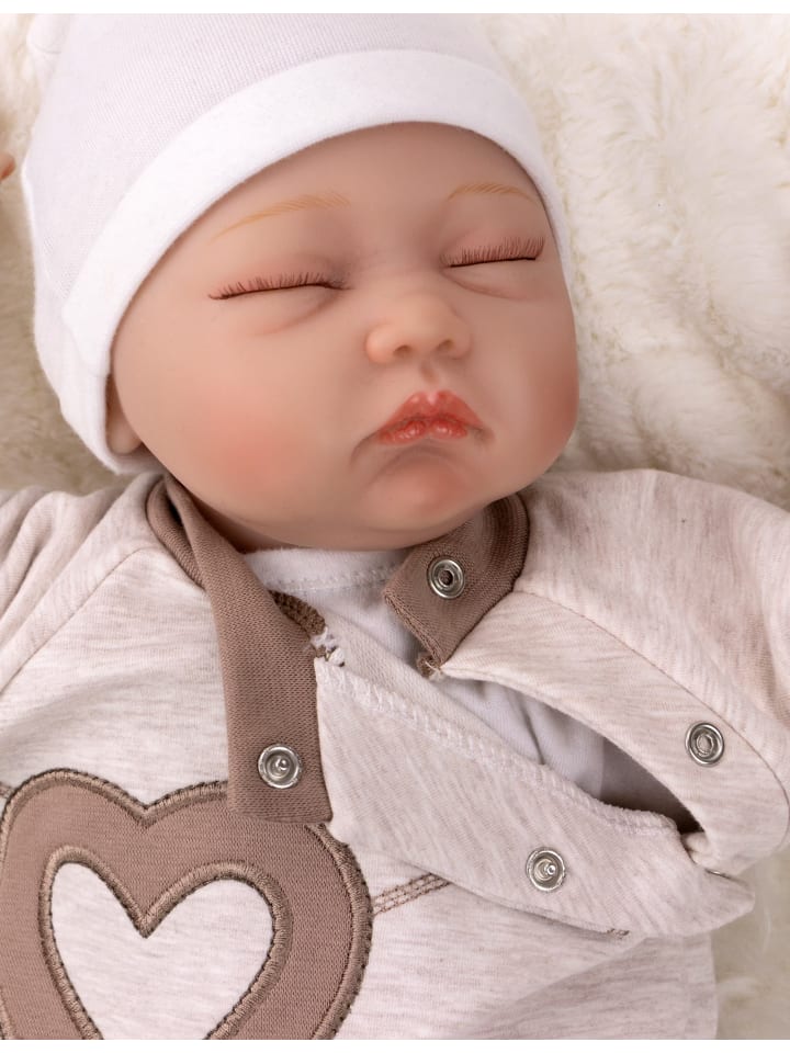 Baby Sweets Schlafanzug Patchwork Herzen in beige günstig kaufen 74