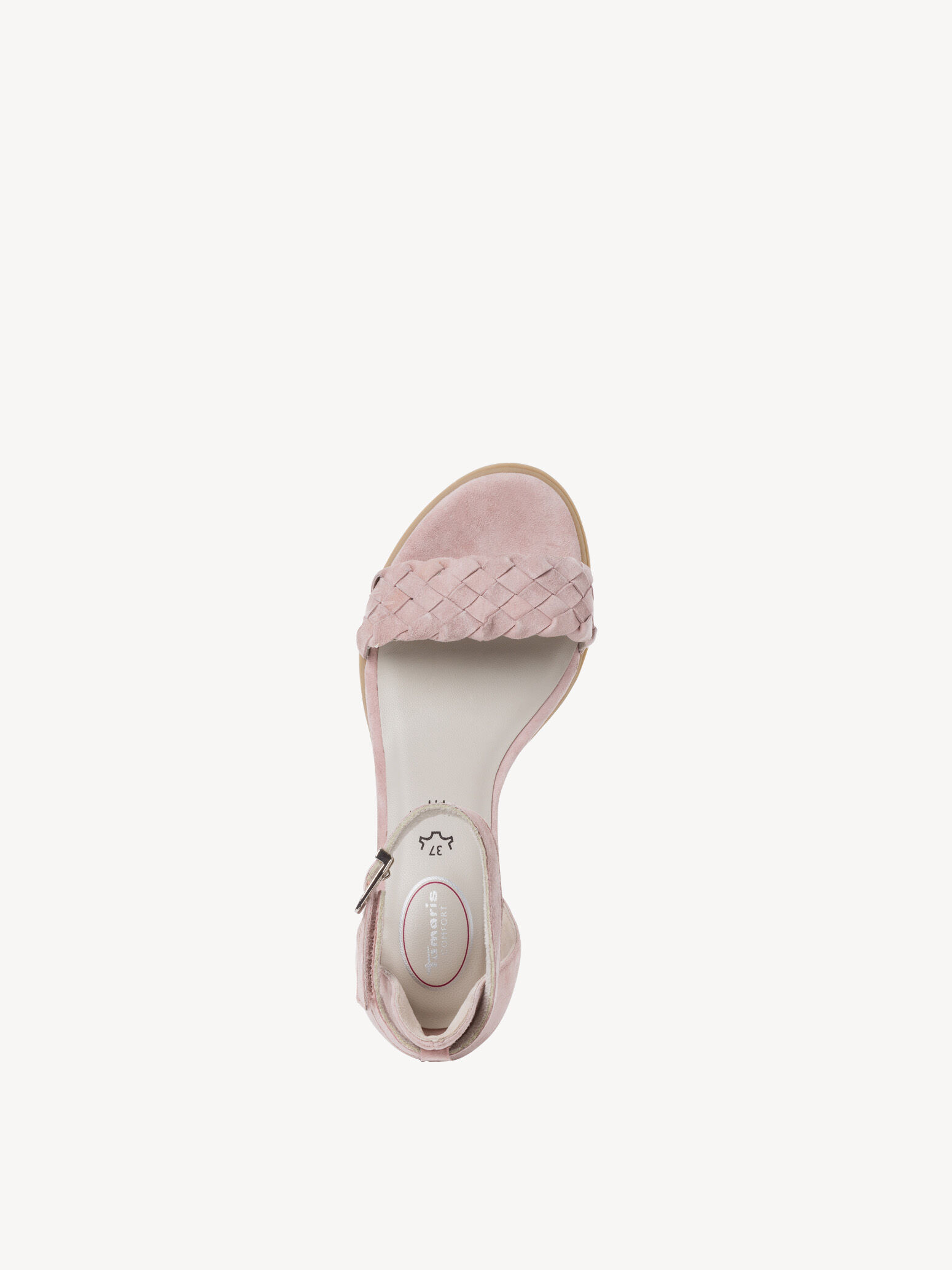 Sandale à talon en cuir - rose