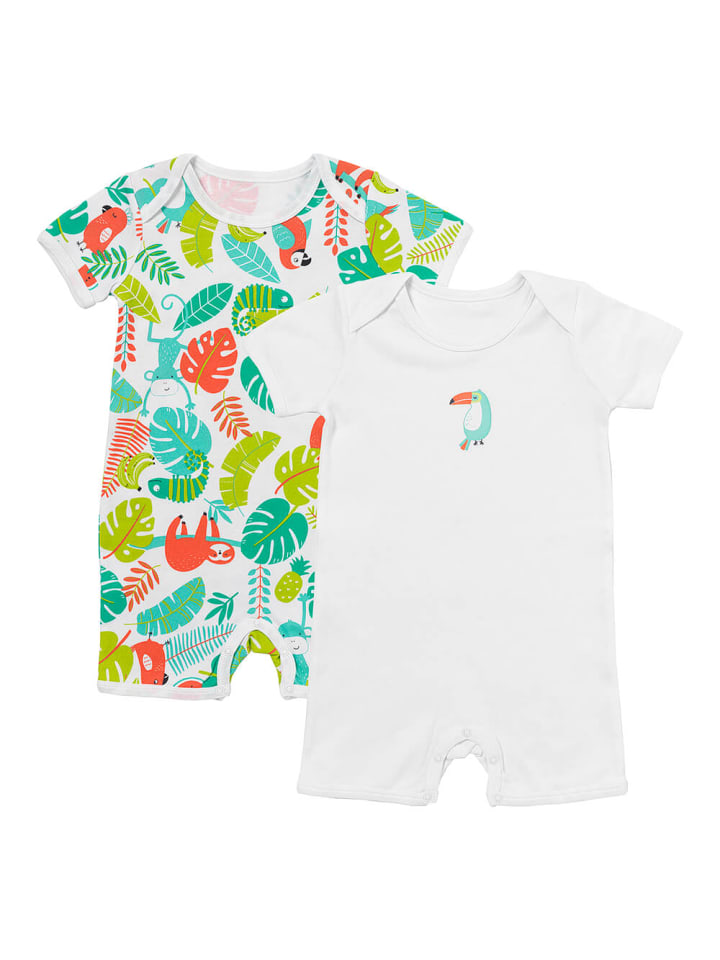 Schlummersack Bio Baby-Strampler kurzarm 2er-Pack in Grün günstig kaufen