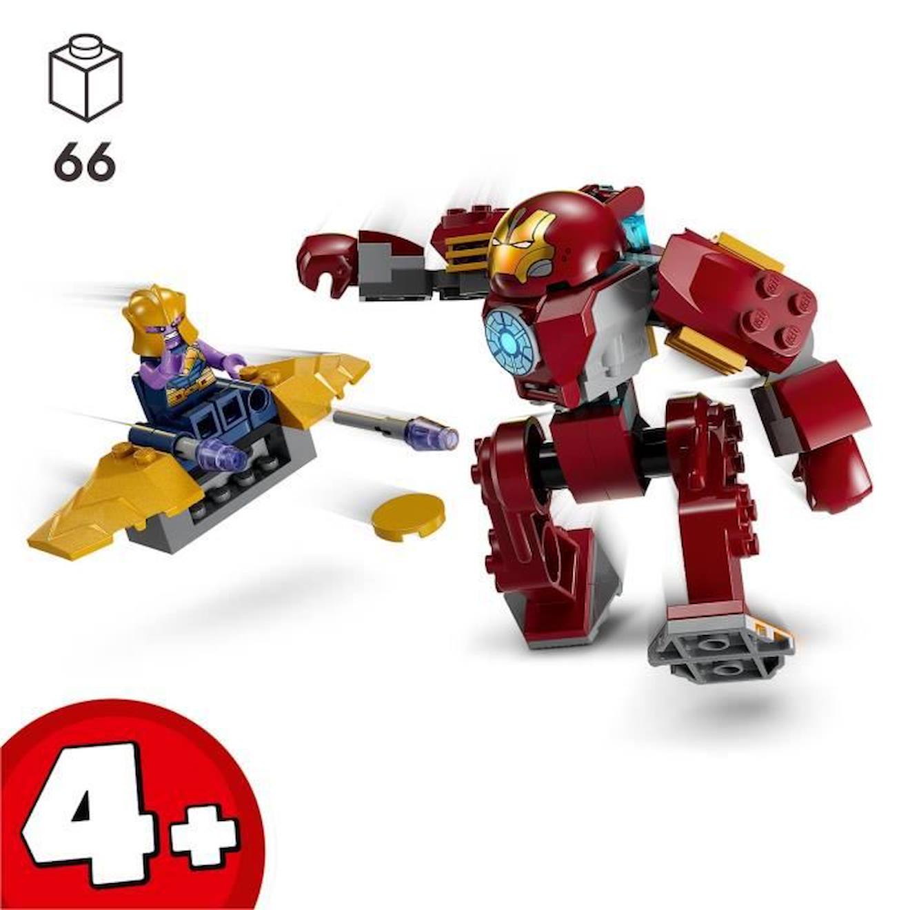 LEGO® Marvel 76263 La Hulkbuster d’Iron Man Contre Thanos, Jouet de Super-Héros Basée sur Avengers : Infinity War blanc