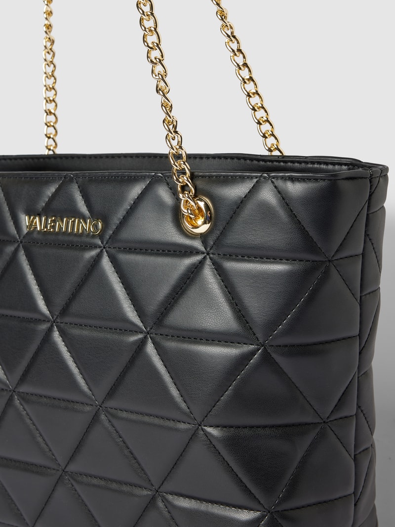 Shopper mit Steppnähten Modell 'CARNABY' in black