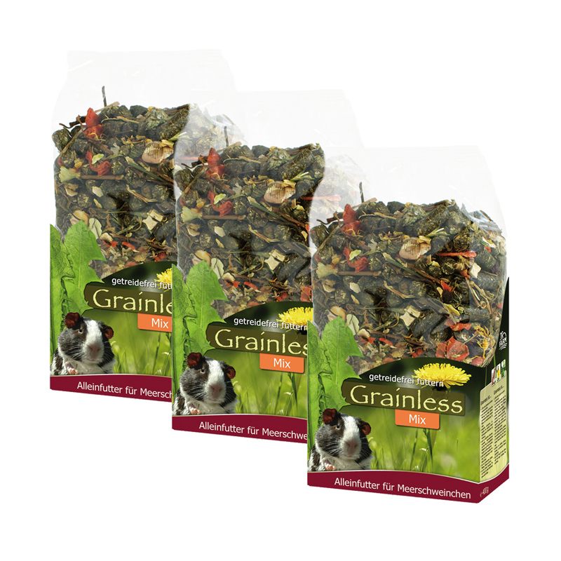 JR Farm Hauptfutter JR Farm Grainless Mix Meerschweinchen 3x650 g