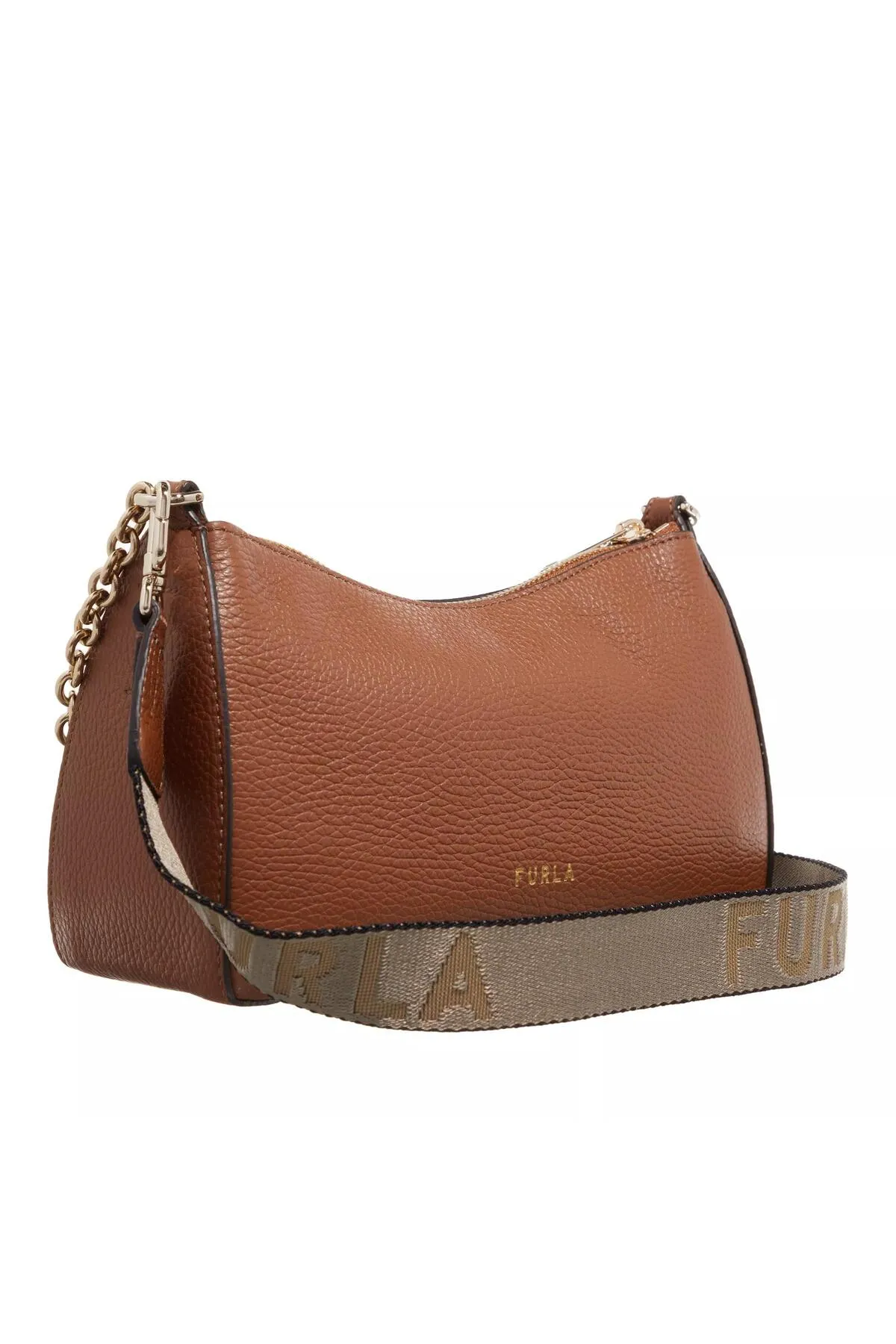 FURLA  Primula Mini C.Body Doppelgurt Cognac H+Metall Taupe