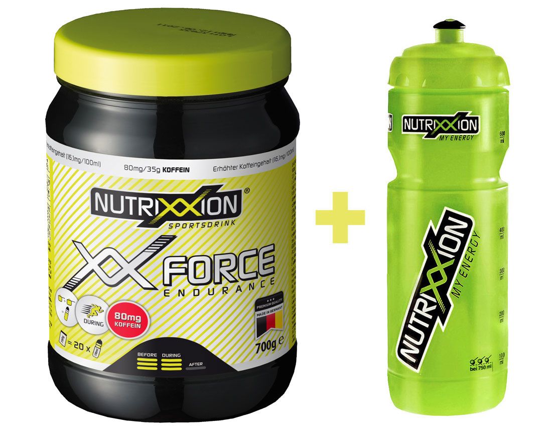 NutriXXion Endurance XX Force + Koffein 700g + Trinkflasche 800ml kaufen | Bike-Discount