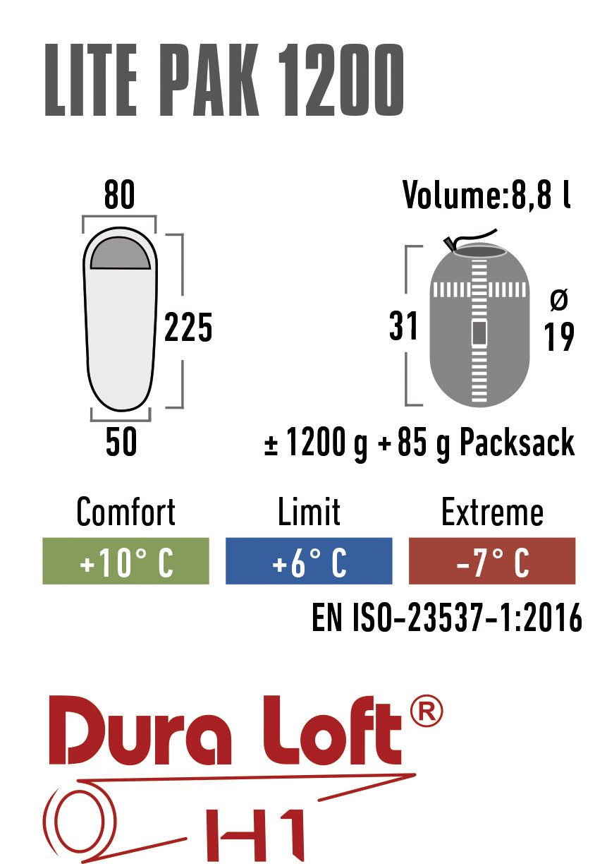 High Peak Lite Pak 1200 Schlafsack