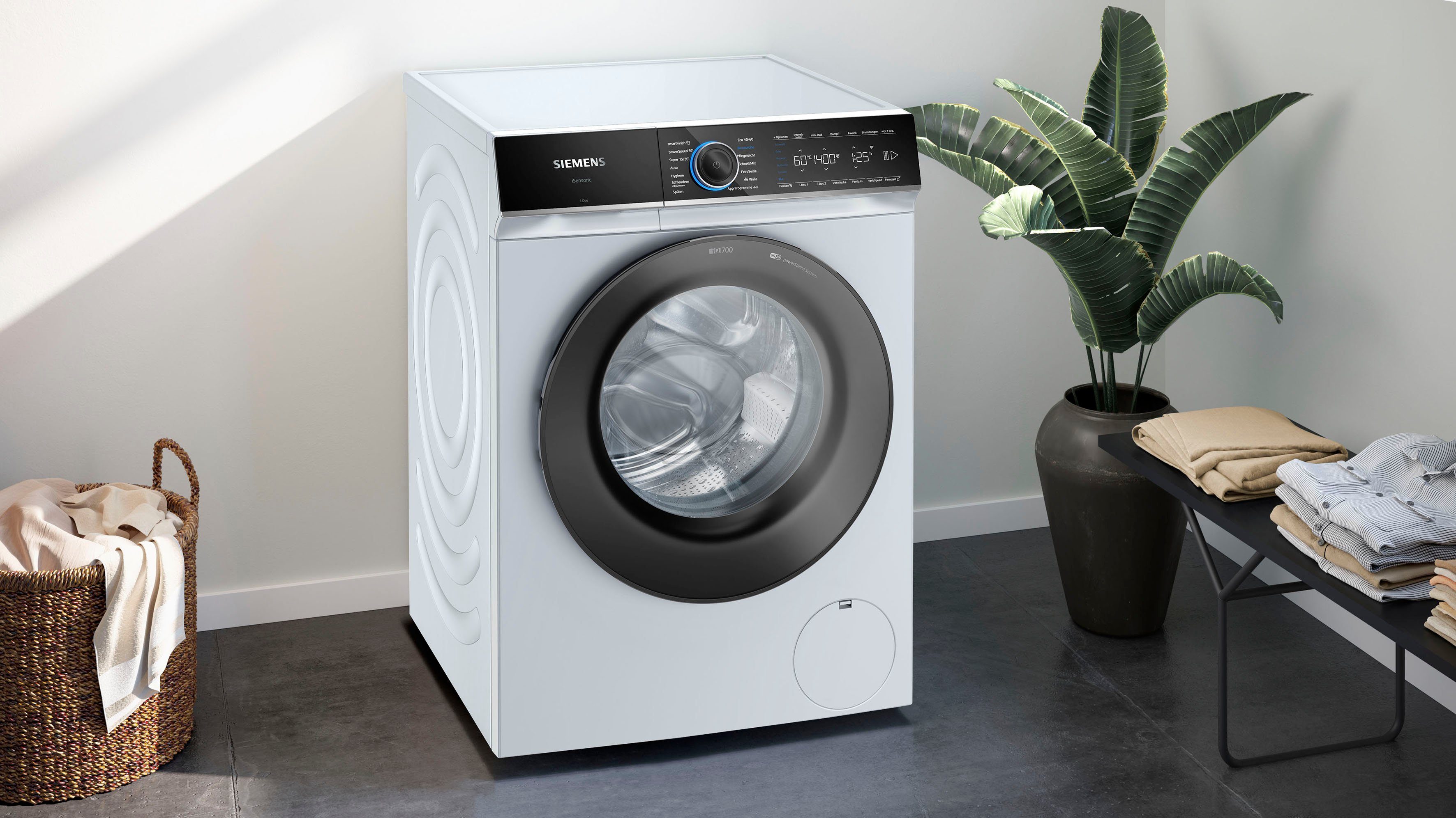 SIEMENS Waschmaschine WG44B2A40, 9 kg, 1400 U/min, i-Dos – dosiert Waschmittel und Wasser in der exakten Menge