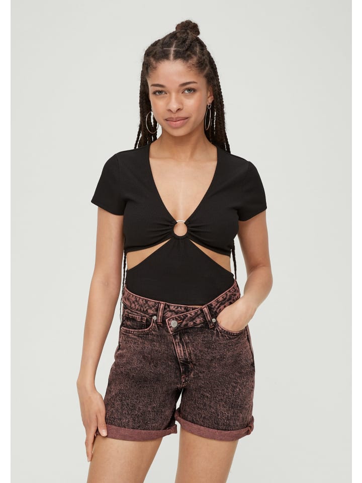 QS Jeans-Hose kurz in Orange günstig kaufen