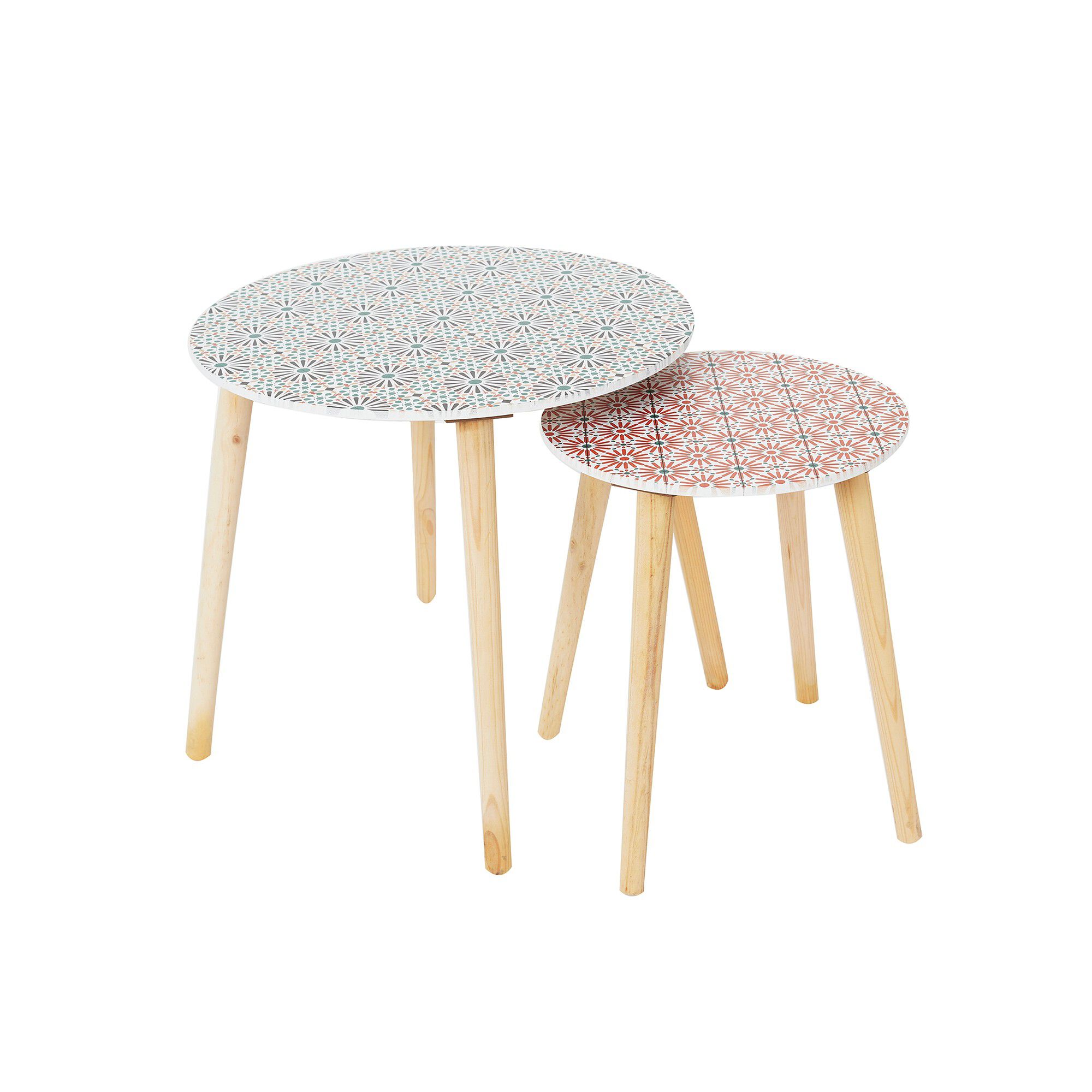 Tables gigognes motifs mosaïque