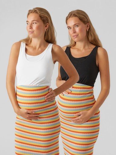 Mamalicious Umstandstop MLKERRIE NELL SL JRS TOP 2F 2-P A. (Packung, 2-tlg)