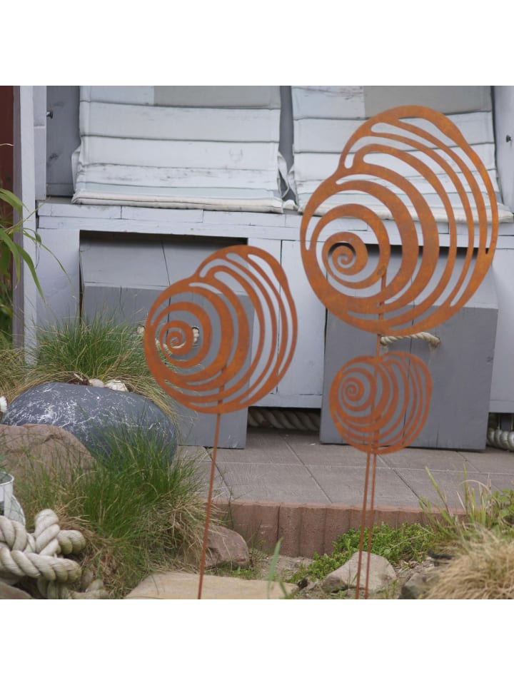 UNUS Gartenstecker Rost Muscheln in Braun günstig kaufen