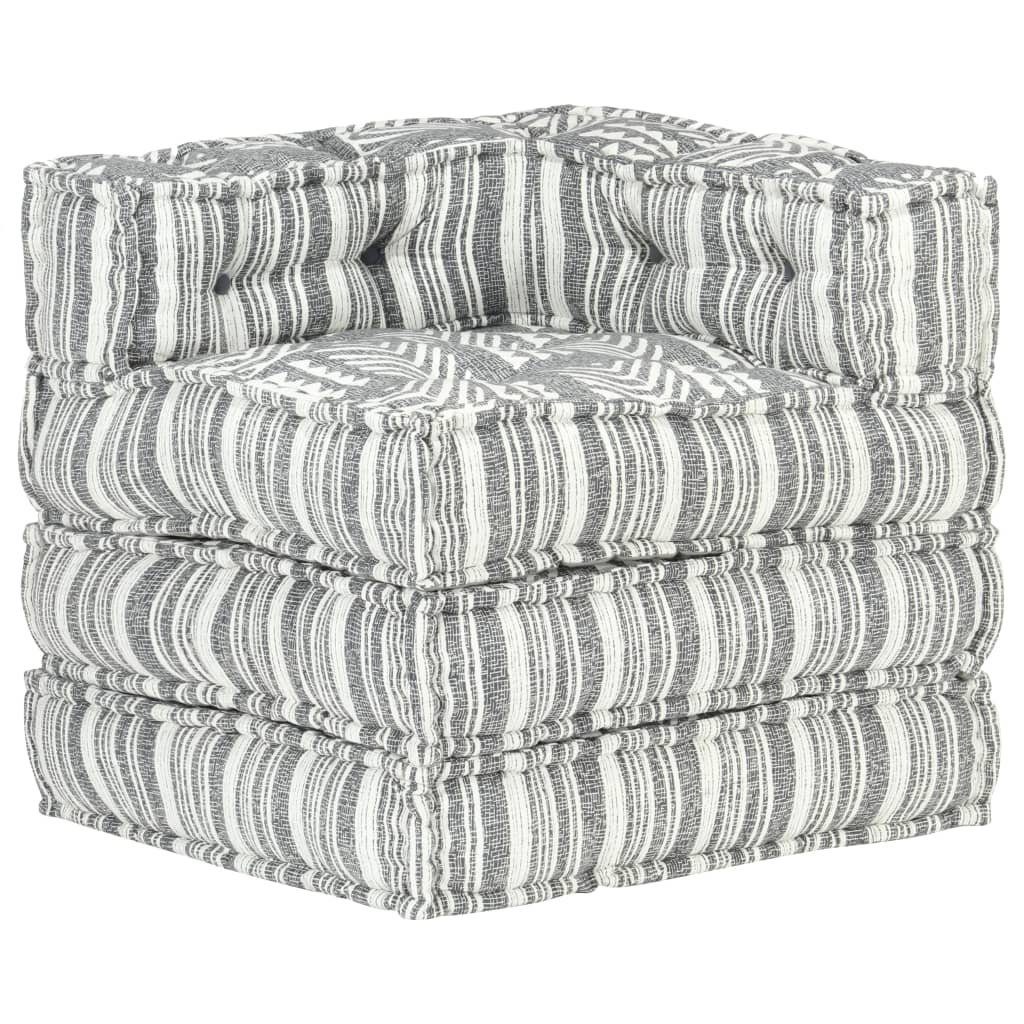 Klappmatratze 297477, möbelando, 69 cm hoch, (LxBxH: 70x70x69 cm), aus Baumwolle in Gestreift Grau