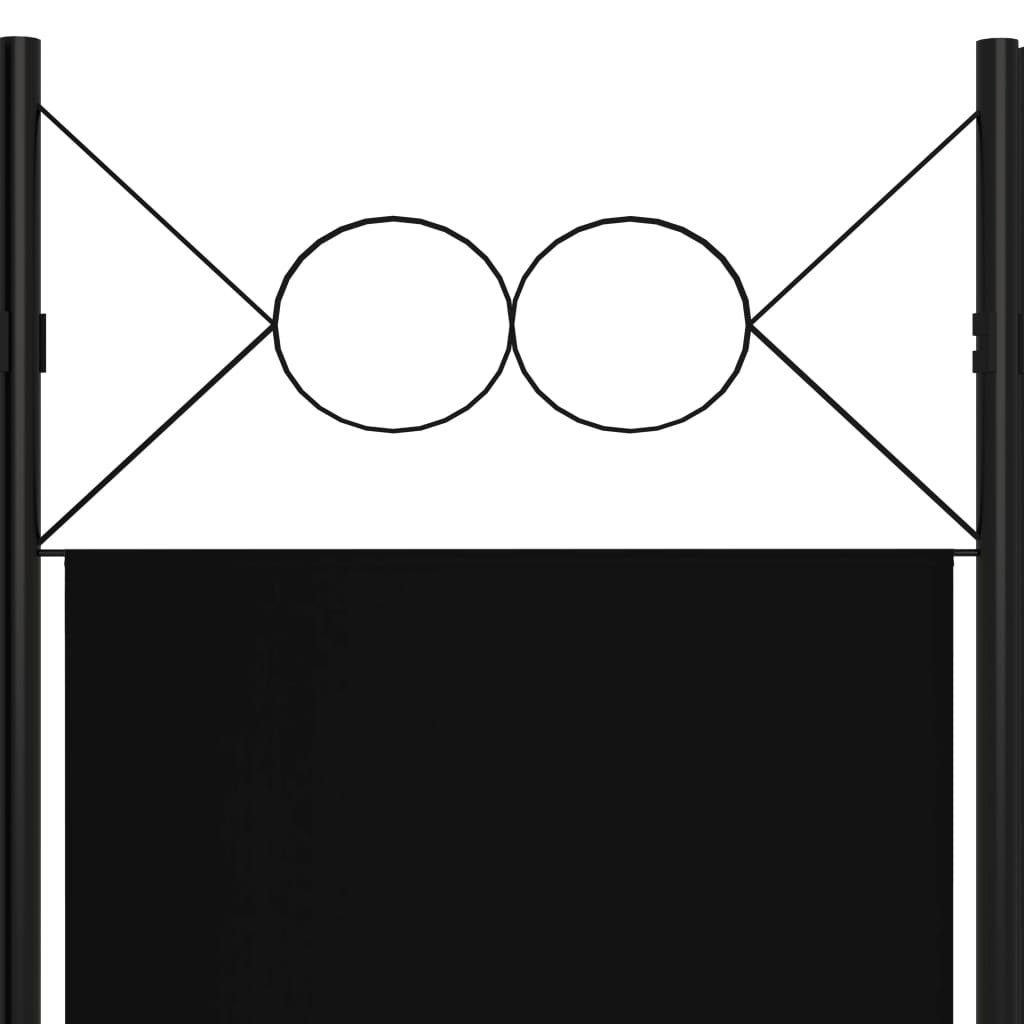 vidaXL Raumteiler 3-tlg. Raumteiler Schwarz 120 x 180 cm, 3-tlg.