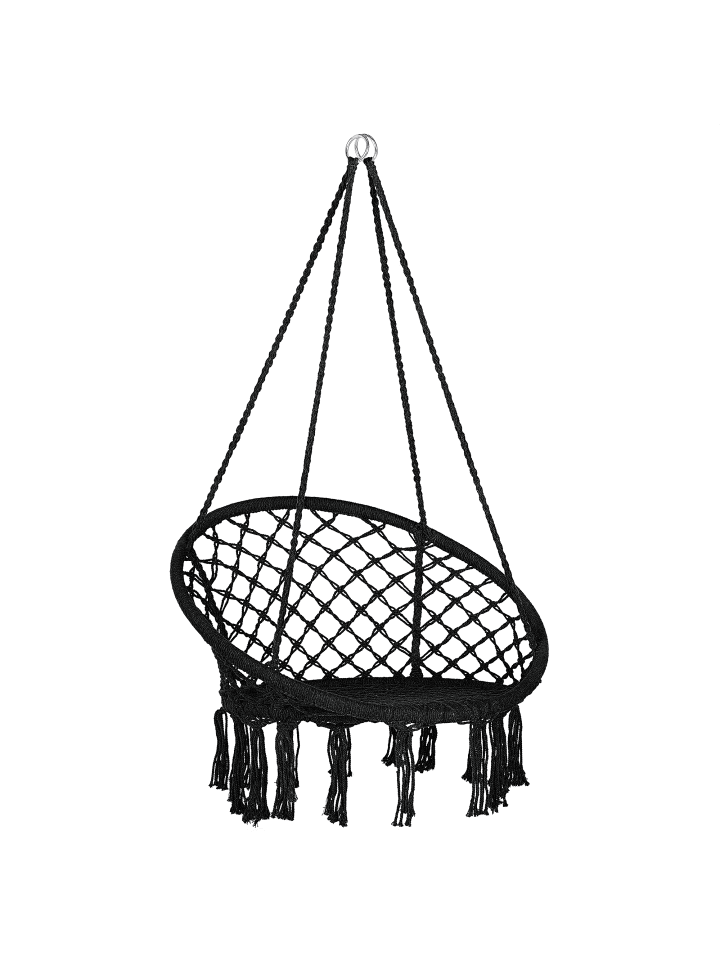 Beliani Hängesessel GABELLA in Schwarz - (W) 61 x (H) 107 x (L) 61 cm günstig kaufen onesize