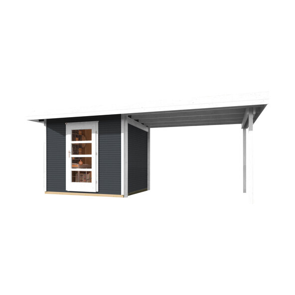Design-Gartenhaus mit Lounge-Anbau